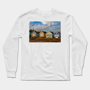 Beach Huts Hengistbury Head Dorset England Long Sleeve T-Shirt